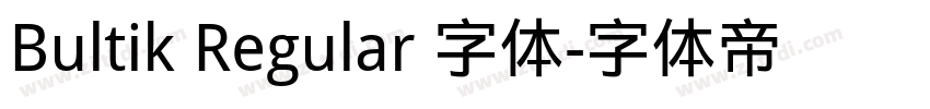 Bultik Regular 字体字体转换